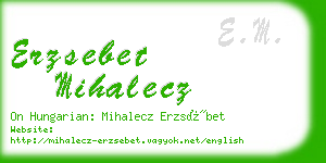erzsebet mihalecz business card